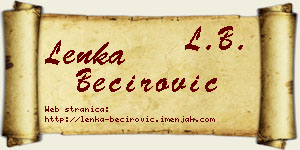 Lenka Bećirović vizit kartica